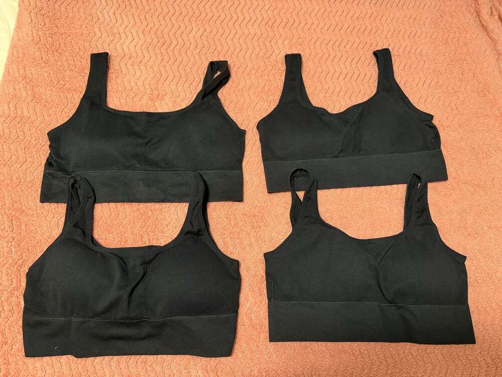 Women's Seamless Wireless Longline Sports Bralettes, Pack of 4